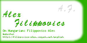 alex filippovics business card